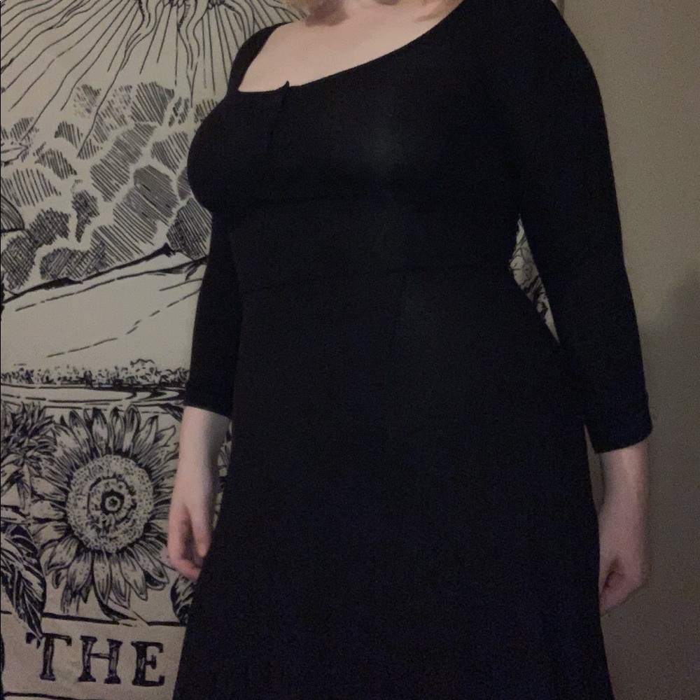 SO black skater dress